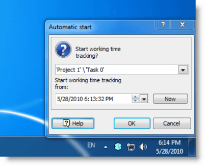 Screenshot of the application AllNetic Working Time Tracker - #3