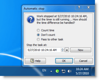 Screenshot of the application AllNetic Working Time Tracker - #4