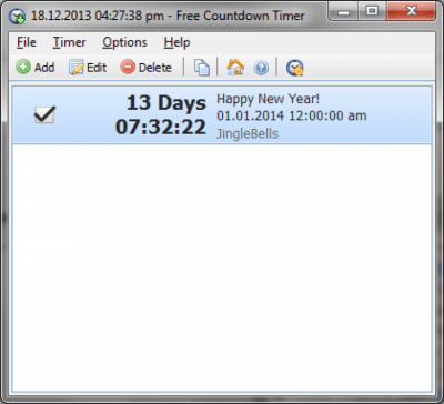 Screenshot of the application Free Countdown Timer - #1