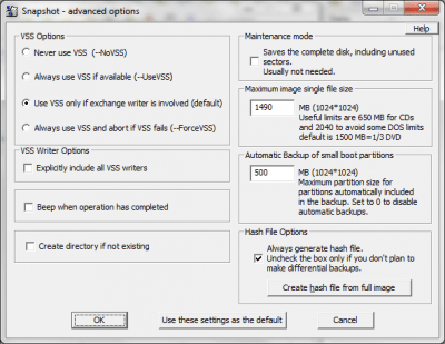 Screenshot of the application Drive SnapShot - #4