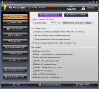 Screenshot of the application Mz Vista Force - #1