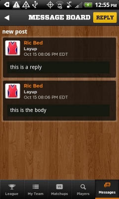 Screenshot of the application Yahoo! Fantasy Basketball 2012 - #8