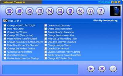 Screenshot of the application Internet Tweak - #1