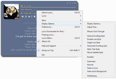 Screenshot of the application MiniLyrics - #4
