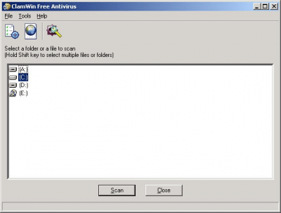 Screenshot of the application ClamWin - #1
