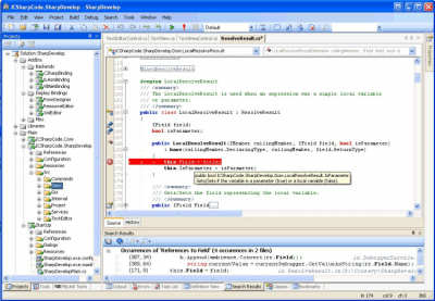 Screenshot of the application SharpDevelop - #1