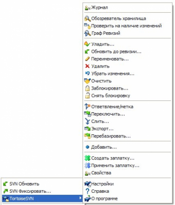 Screenshot of the application TortoiseSVN - #1