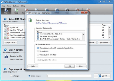 Screenshot of the application PdfGrabber - #6