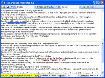 Screenshot of the application Free Language Translator - #1