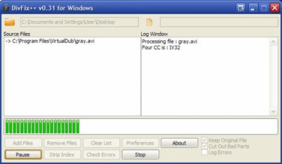 Screenshot of the application DivFix++ - #1