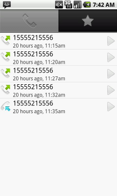 Screenshot of the application Recording phone conversations - #1