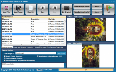 Screenshot of the application iRedSoft Image Resizer - #1