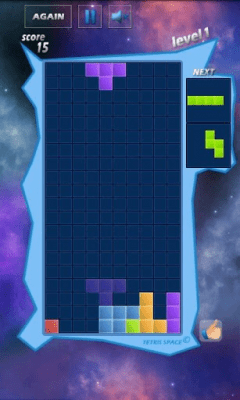 Screenshot of the application Tetris Space - #1