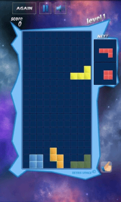 Screenshot of the application Tetris Space - #2