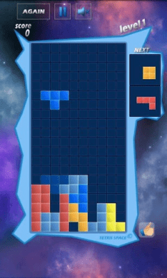 Screenshot of the application Tetris Space - #3