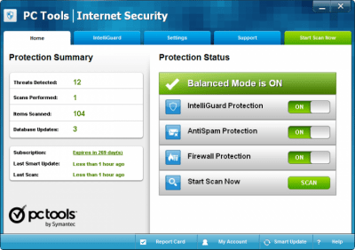 Screenshot of the application Internet Security - #1