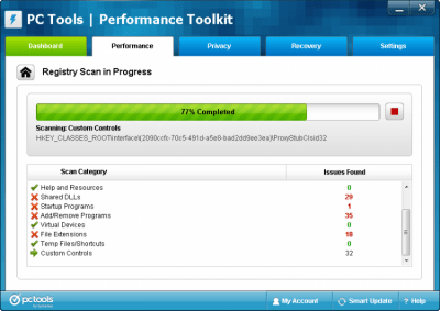 Screenshot of the application Performance Toolkit - #3