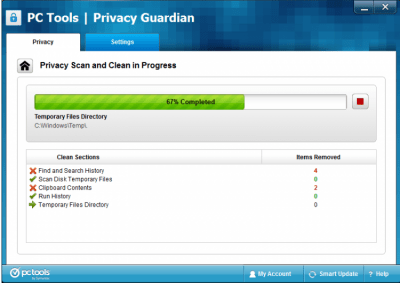 Screenshot of the application Privacy Guardian - #2