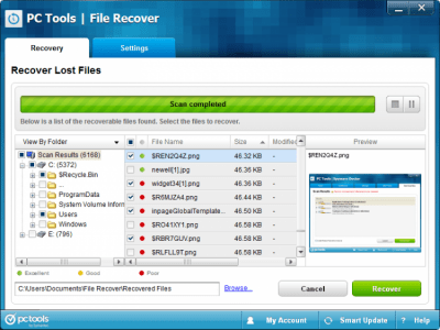 Screenshot of the application File Recover - #2