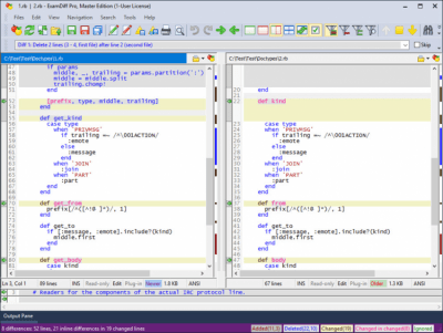 Screenshot of the application ExamDiff Pro - #3
