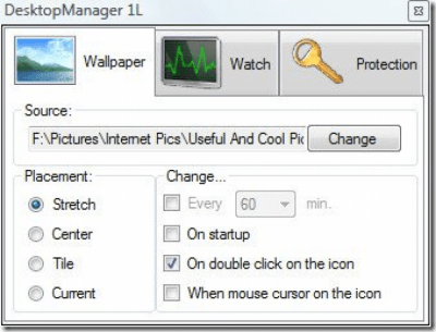 Screenshot of the application DesktopManager - #1