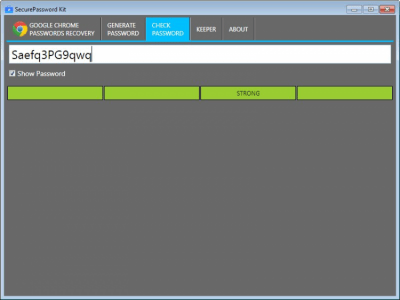 Screenshot of the application SecurePassword Kit - #3