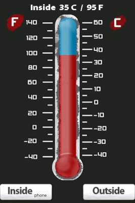 Screenshot of the application Thermometer Dark - #1