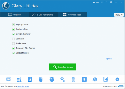 Screenshot of the application Glary Utilities - #3