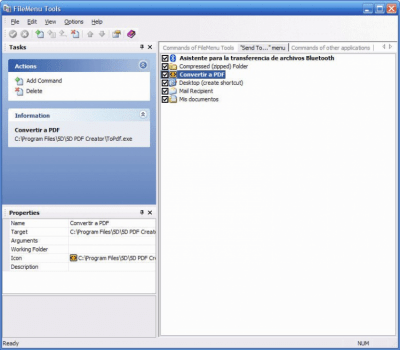 Screenshot of the application FileMenu Tools - #2
