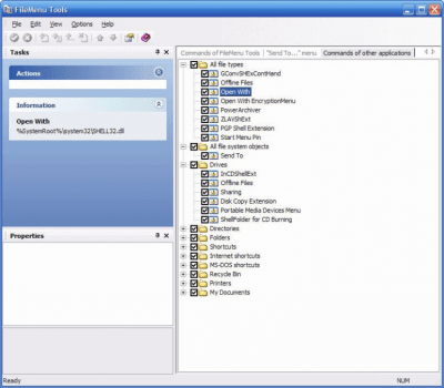 Screenshot of the application FileMenu Tools Portable - #3
