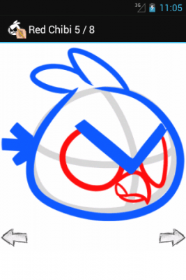 Screenshot of the application How to draw: Angry Birds - #6
