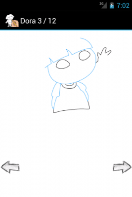 Screenshot of the application How to draw: cartoon characters - #1