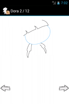 Screenshot of the application How to draw: cartoon characters - #2