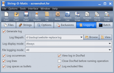 Screenshot of the application String-O-Matic - #6