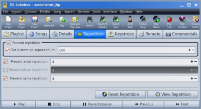Screenshot of the application DJ Jukebox - #4