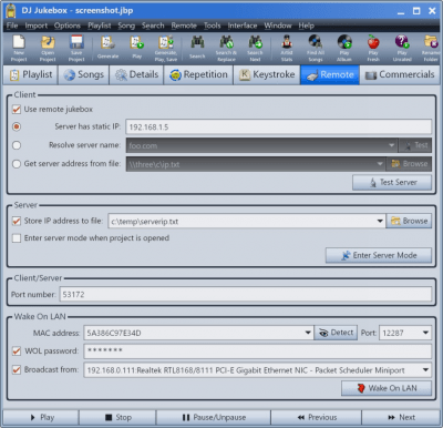 Screenshot of the application DJ Jukebox - #6