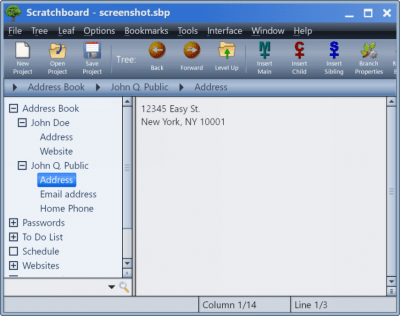 Screenshot of the application Scratchboard - #4