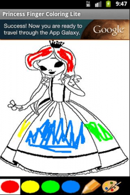 Screenshot of the application Finger painting princesses - #1