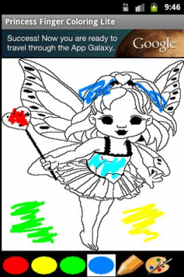 Screenshot of the application Finger painting princesses - #2