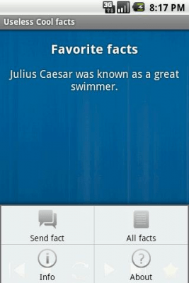 Screenshot of the application Useless cool facts - #2