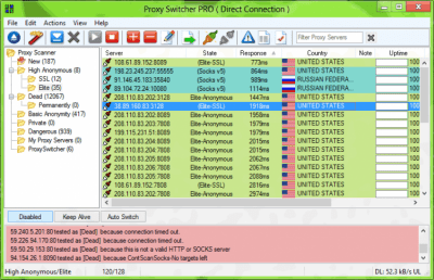 Screenshot of the application Proxy Switcher Standard - #2