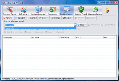 Screenshot of the application Registry Help Free - #4