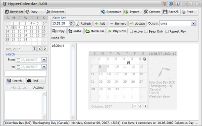 Screenshot of the application HyperCalendar Free - #4