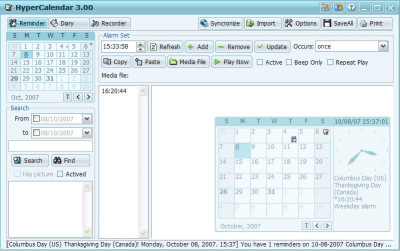 Screenshot of the application HyperCalendar Free - #5