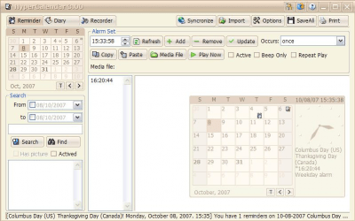 Screenshot of the application HyperCalendar Free - #6