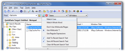 Screenshot of the application ClipCache Pro - #2
