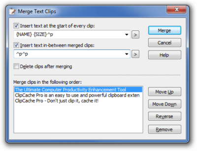 Screenshot of the application ClipCache Pro - #4