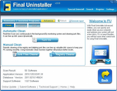 Screenshot of the application Final Uninstaller - #3