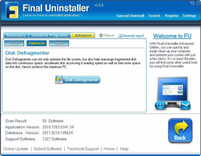 Screenshot of the application Final Uninstaller - #5