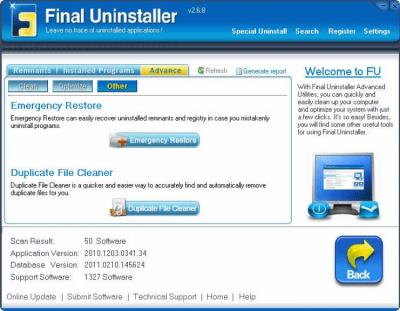 Screenshot of the application Final Uninstaller - #6